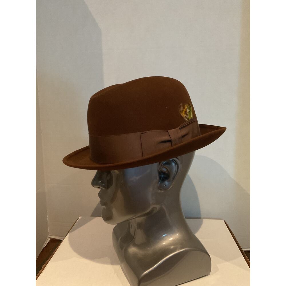 Cavanagh Hats -New York - Vintage All Wool Fedora - B. Altman, Exclusive- Brown